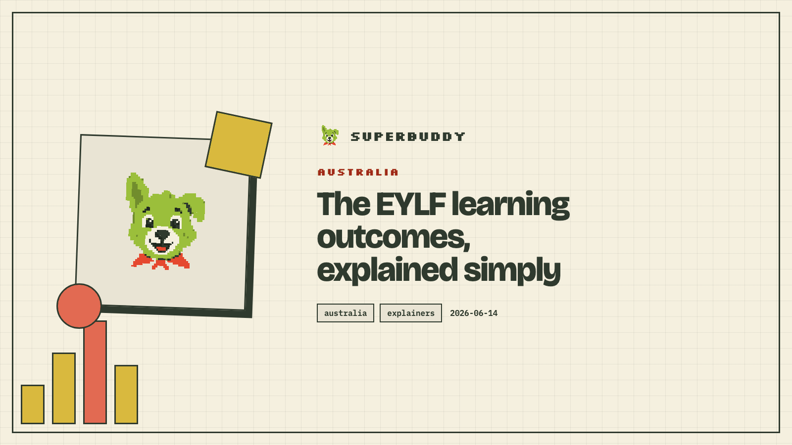 Superbuddy blog cover with the article title on a branded pixel-grid background