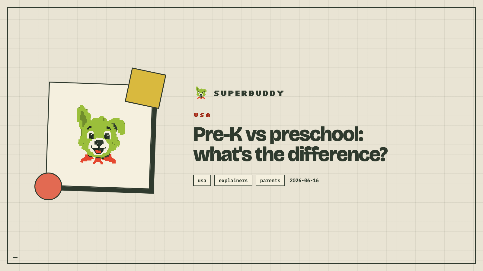 Superbuddy blog cover with the article title on a branded pixel-grid background