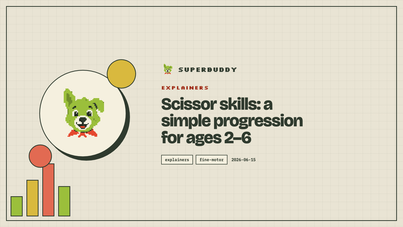 Superbuddy blog cover with the article title on a branded pixel-grid background