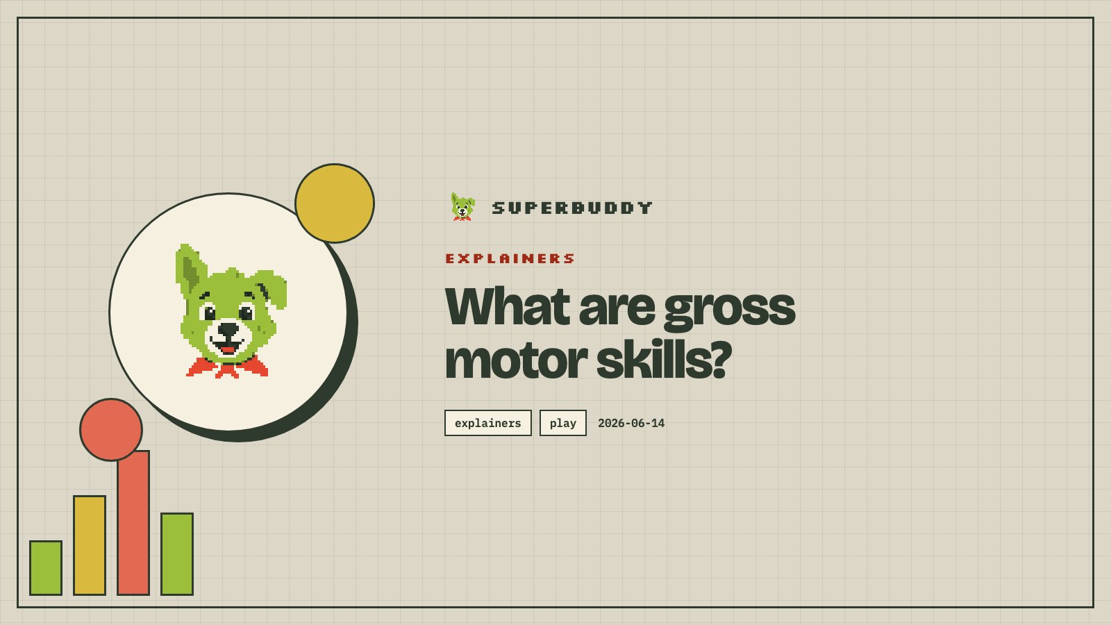Superbuddy blog cover with the article title on a branded pixel-grid background