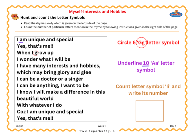 Preview of Hunt and count the Letter Symbols