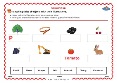 Preview of the first page of Matching Objects with Their Illustrations