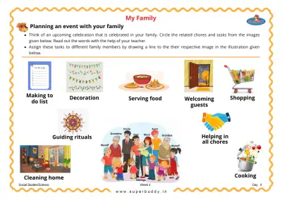 Preview of the first page of Planning an Event with Your Family