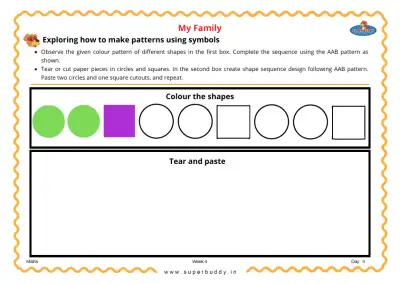 Preview of the first page of Exploring How to Make Patterns Using Symbols