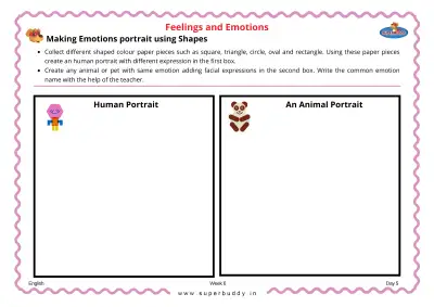 Preview of the first page of Making Emotions Portrait Using Shapes