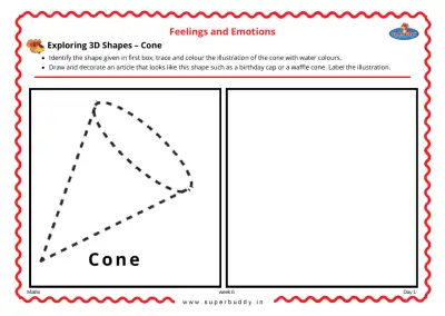 Preview of the first page of Exploring 3D Shapes – Cone