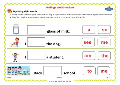 Preview of the first page of Exploring sight words