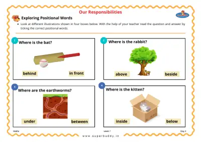 Preview of the first page of Exploring Positional Words