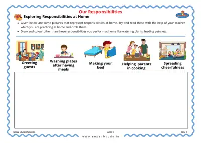 Preview of the first page of Exploring Responsibilities at Home