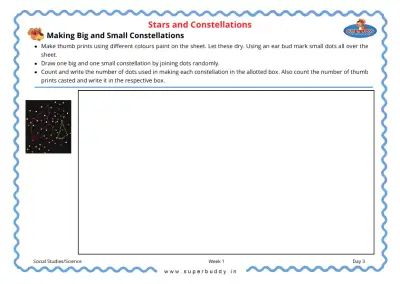 Preview of the first page of KG Unit 2 Week 1 — Making Big and Small Constellations