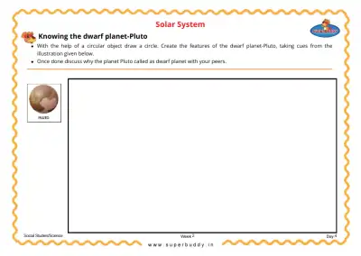 Preview of the first page of KG Unit 2 Week 2 — Knowing the Dwarf Planet Pluto