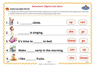 Preview of the first page of Exploring Sight Words