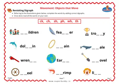 Preview of the first page of Revisiting Digraphs Phonics Sheet