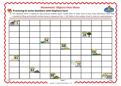 Preview of the first page of Practicing Writing Numbers with Elephant Herd