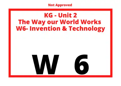 Preview of the first page of KG Unit 2 Week 6 Divider — Invention & Technology