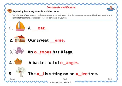 Preview of the first page of Exploring Blending Sounds with Letter 'o'