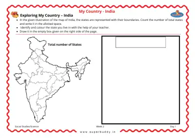 Preview of the first page of Exploring My Country - India