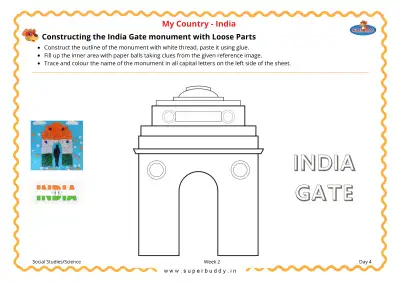 Preview of the first page of Constructing the India Gate monument with Loose Parts