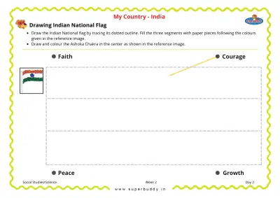 Preview of the first page of Drawing Indian National Flag
