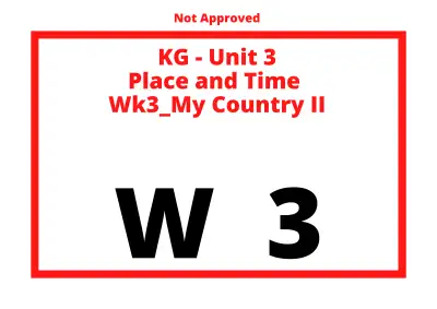 Preview of the first page of KG Unit 3 Week 3 Cover Page