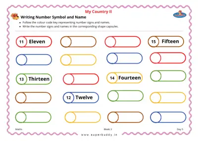 Preview of the first page of Writing Number Symbol and Name