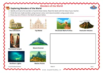Preview of the first page of Exploring Wonders of the World