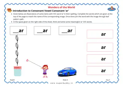 Preview of the first page of Introduction to Consonant Vowel Consonant 'ar'