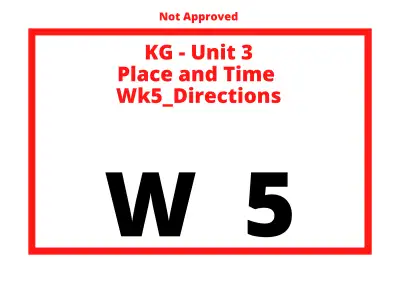 Preview of the first page of KG Unit 3 Week 5 Divider — Directions