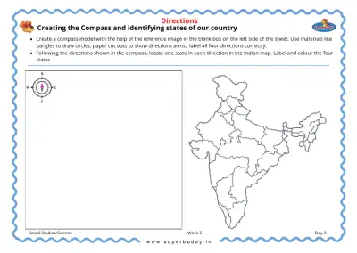 Preview of the first page of Creating a Compass and Identifying States of Our Country
