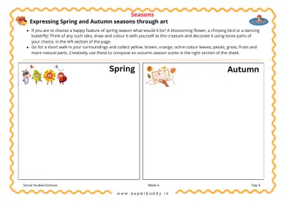 Preview of the first page of Expressing Spring and Autumn Seasons Through Art