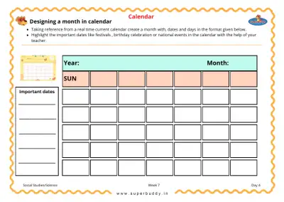 Preview of the first page of Designing a month in calendar