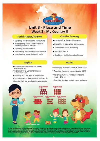 Preview of the first page of Unit 3 - Place and Time - Week 3 - My Country II (Weekly compilation)