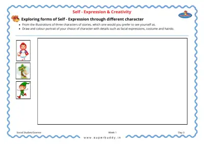 Preview of the first page of Exploring forms of Self - Expression through different character