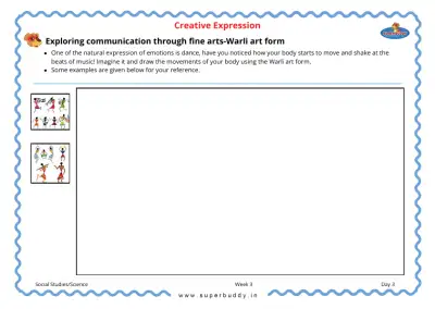Preview of the first page of Exploring Communication Through Fine Arts - Warli Art Form