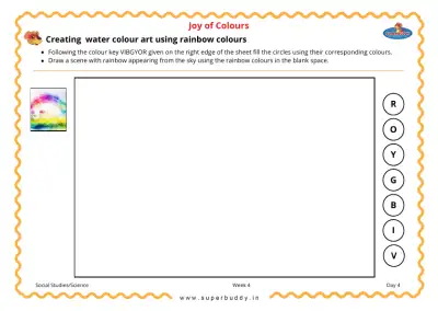 Preview of the first page of Creating water colour art using rainbow colours