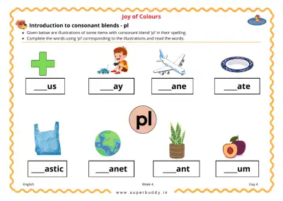 Preview of the first page of Introduction to Consonant Blends - pl