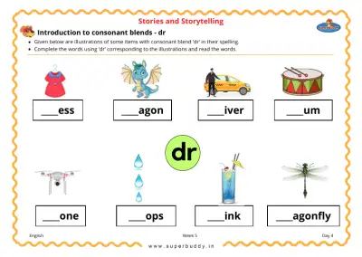 Preview of the first page of Introduction to Consonant Blends - dr