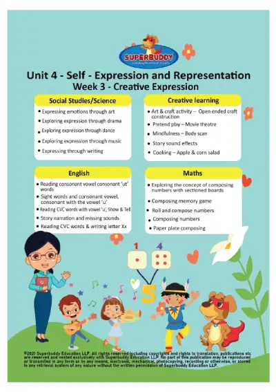 Preview of the first page of Unit 4 - Self-Expression & Representation - Week 3 - Creative Expression (Weekly compilation)