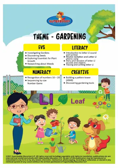 Preview of the first page of Nursery Week 15 — Theme: Gardening Cover Page
