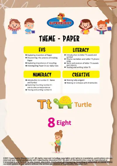 Preview of the first page of Nursery Week 24 — Theme: Paper Cover Page