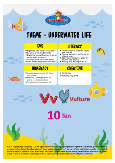 Preview of the first page of Nursery Week 26 — Theme: Underwater Life Cover Page