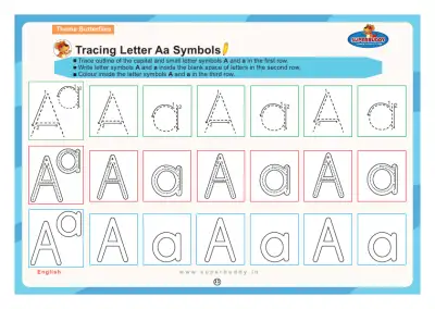Preview of the first page of Tracing Letter Aa Symbols