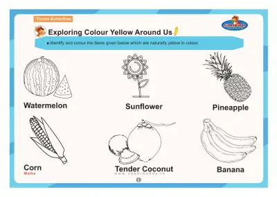 Preview of the first page of Exploring Colour Yellow Around Us