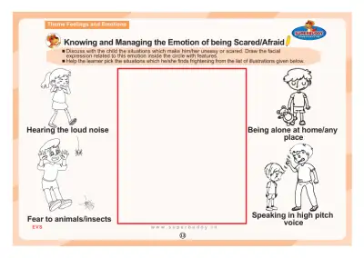 Preview of the first page of Knowing and Managing the Emotion of being Scared/Afraid