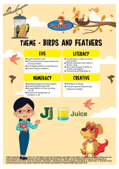 Preview of the first page of Theme Overview — Birds and Feathers