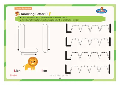 Preview of the first page of Knowing Letter Ll