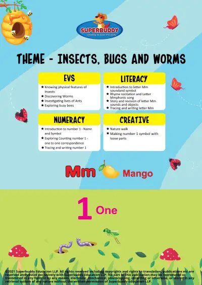 Preview of the first page of Nursery Theme 17 — Insects, Bugs and Worms Cover