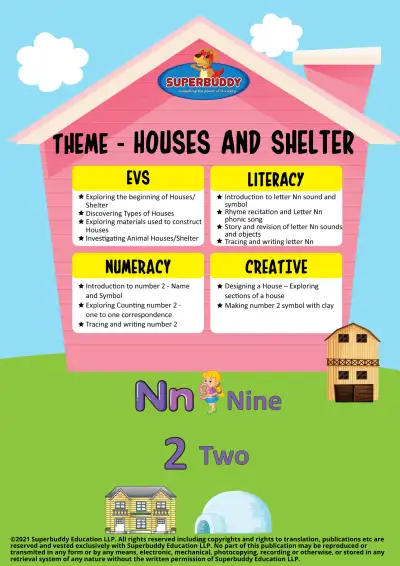 Preview of the first page of Nursery Theme 18 — Houses and Shelter Cover Page