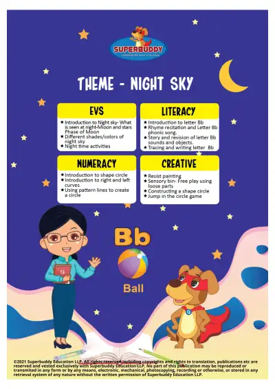 Preview of the first page of Nursery Theme 2 — Night Sky Cover