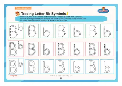 Preview of the first page of Tracing Letter Bb Symbols